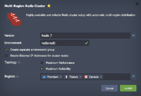install Redis multi-region cluster