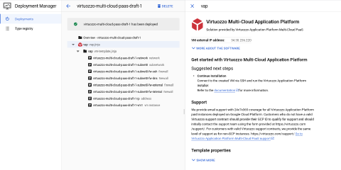 installed PaaS on Google Cloud