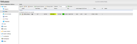 application management admin panel