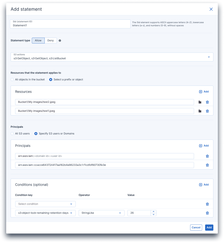 S3-compatible storage