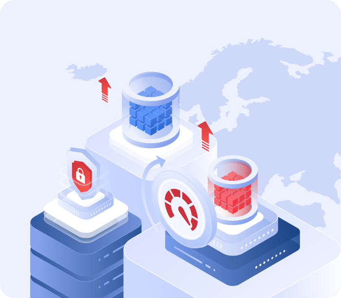 Visual showing price-performance ratio of Virtuozzo Storage