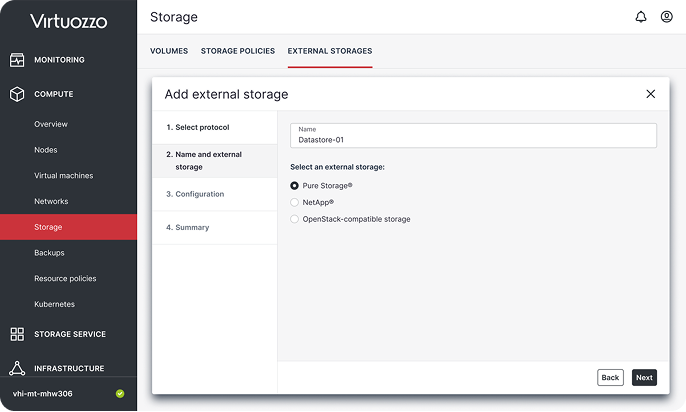 external storage integration